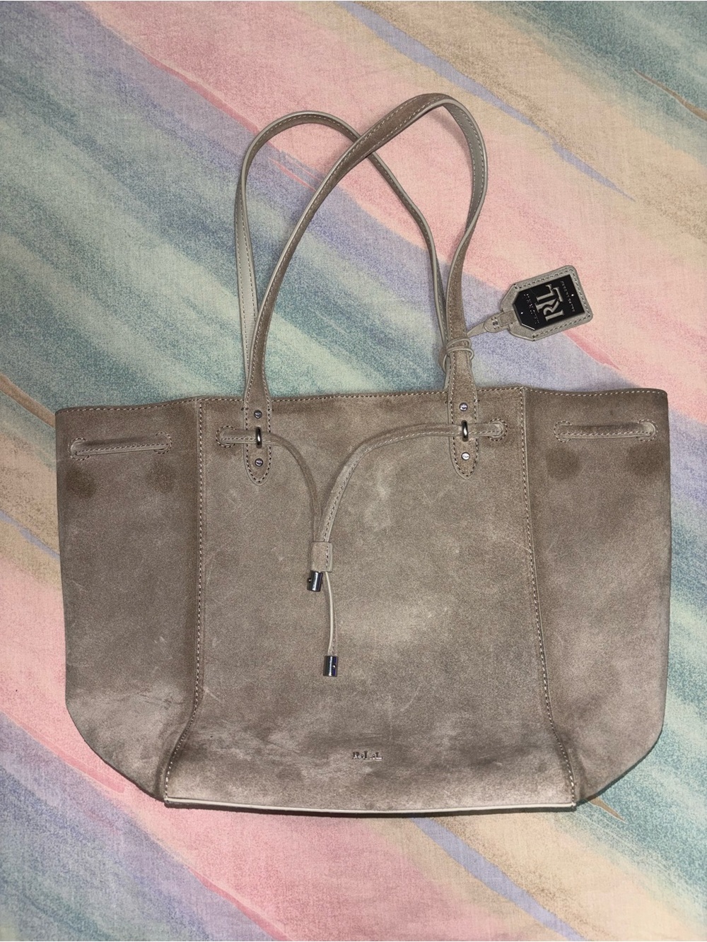 Lauren Ralph Lauren Suede Debby Drawstring Tote